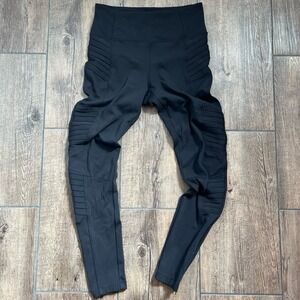 Athleta Delancey Moto Tight Black High Rise Ankle Zip Leggings Womens Size S